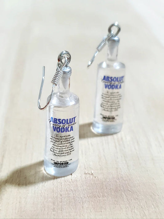 Absolut Vodka Bottle Earrings