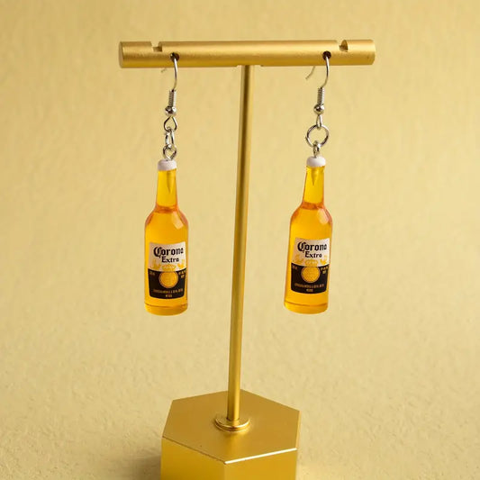 Corona Extra Beer Bottle Earrings