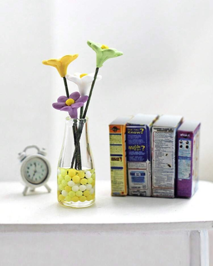 Vase of Polymer Clay Daisies