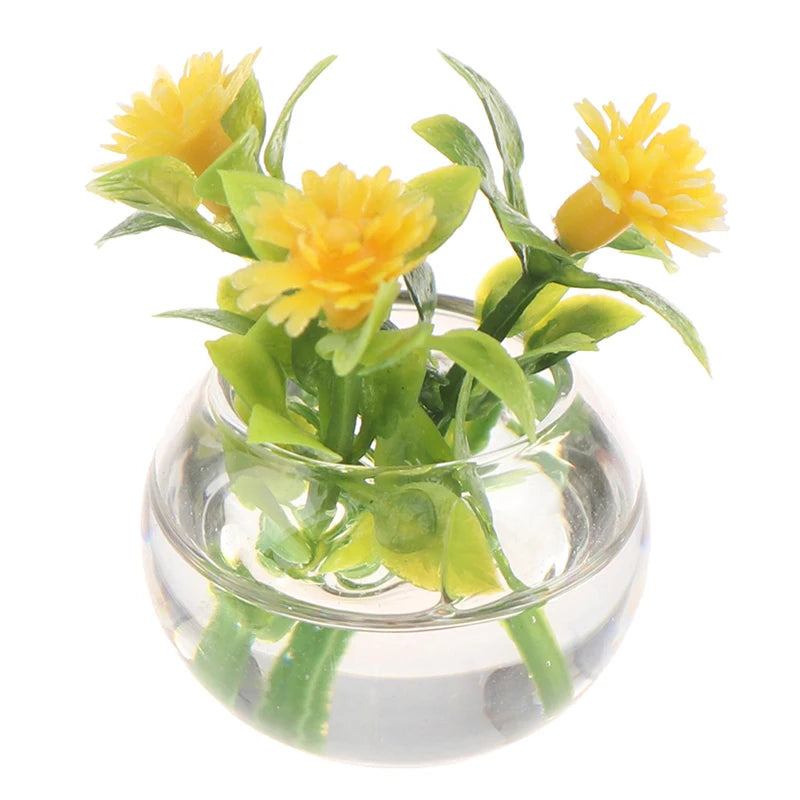 Vase of Yellow Flowers - Dollhouse Plant