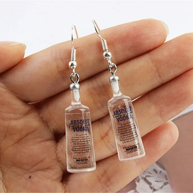 Absolut Vodka Bottle Earrings