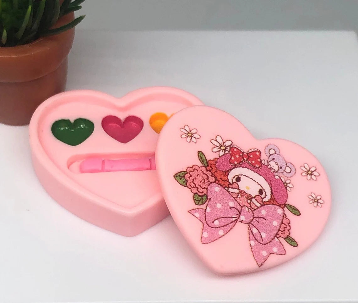 My Melody Heart Paint Palette Makeup Set