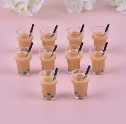 Set of 10 Mini Boba Bubble Tea Drinks