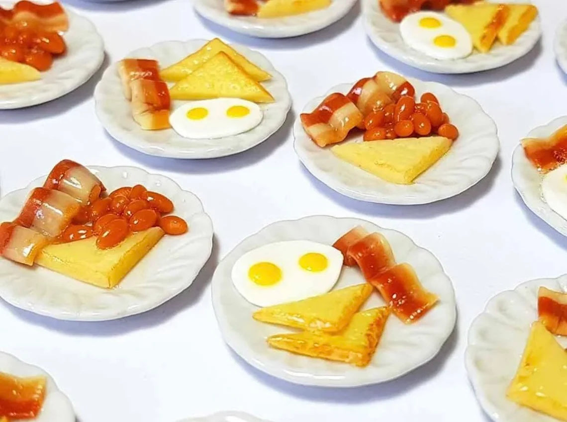 Miniature Meal Plates of Breakfast