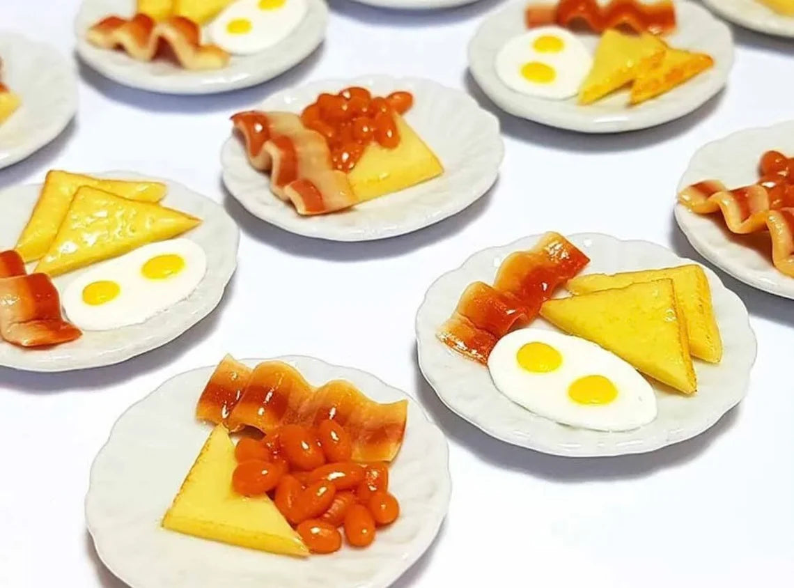 Miniature Meal Plates of Breakfast