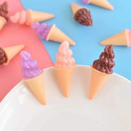 Set of 3 - Gelato Ice Cream Cones