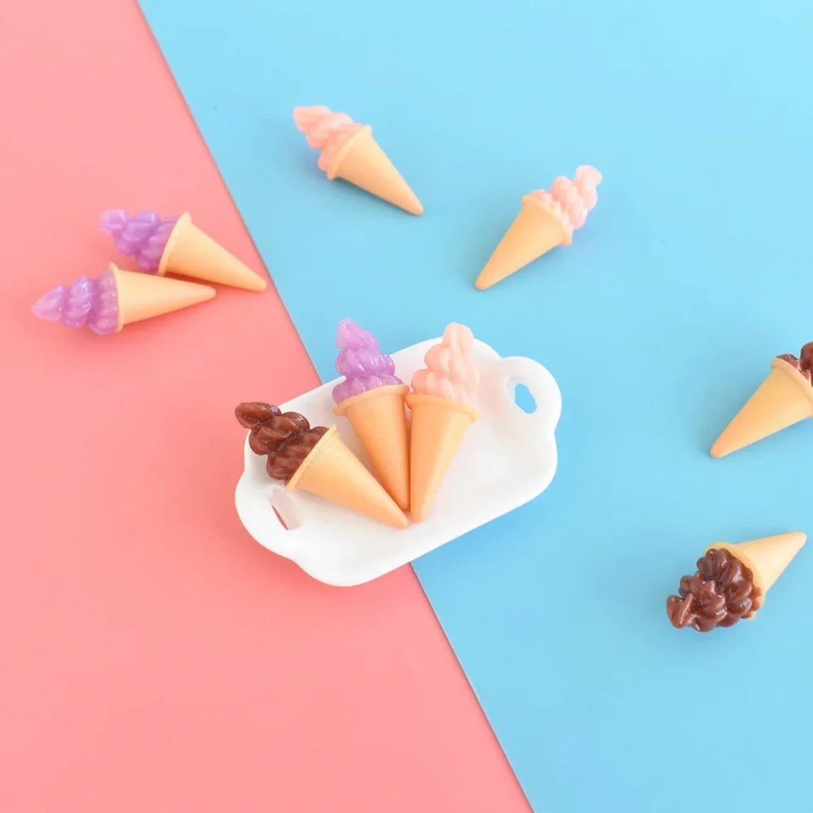 Set of 3 - Gelato Ice Cream Cones