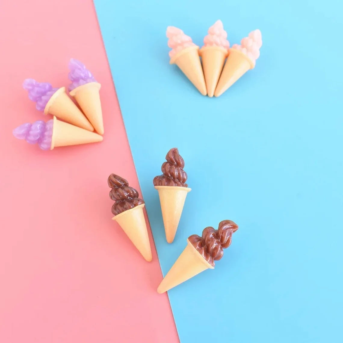 Set of 3 - Gelato Ice Cream Cones